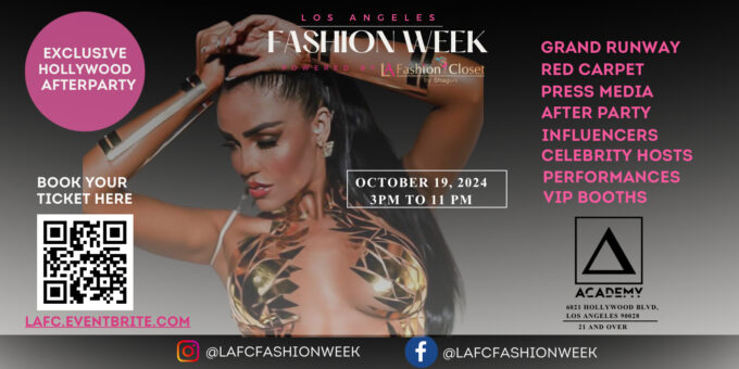 LA Fashion Closet at Academy LA in Hollywood Nightclub Event Flyer Oct 19