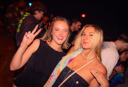 Guests posing at Tape B at Academy LA Nightclub in Hollywood, CA