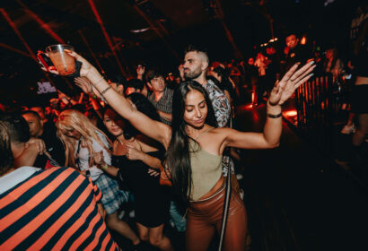 Girl dancing at Academy LA Nightclub in Hollywood, CA