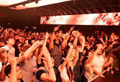 Guests posing at Vicetone at Academy LA in Hollywood club