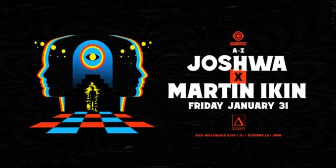 Joshwa & Martin Ikin at Academy LA in Hollywood Nightclub Event Flyer 1/31