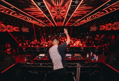 Ander Huang djing at Nicky Romero at Academy LA in Hollywood, CA