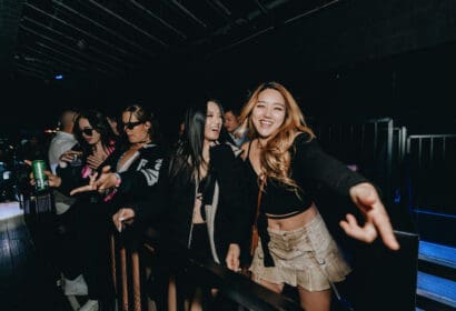 Guests posing at Netsky at Academy LA in Hollywood, Los Angeles