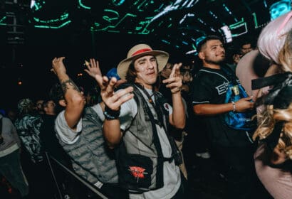 Guests posing at Netsky at Academy LA in Hollywood, Los Angeles