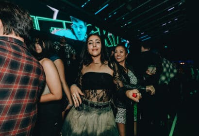 Guests posing at Netsky at Academy LA in Hollywood, Los Angeles