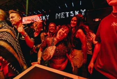 Guests posing at Netsky at Academy LA in Hollywood, Los Angeles