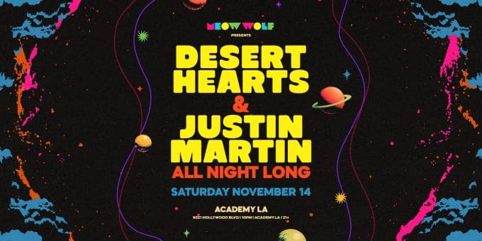 Desert Hears x Justin Martin at Academy LA in Hollywood Nightclub Event Flyer November 14