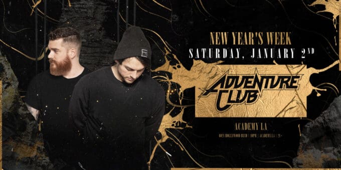 adventure club at Academy LA in Hollywood Nightclub Event Flyer january 2